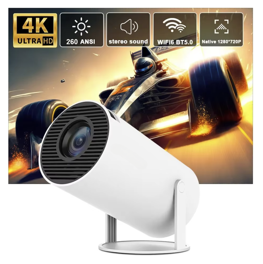Portable Wireless Projector – (Native HD Resolution) & 130" Display)