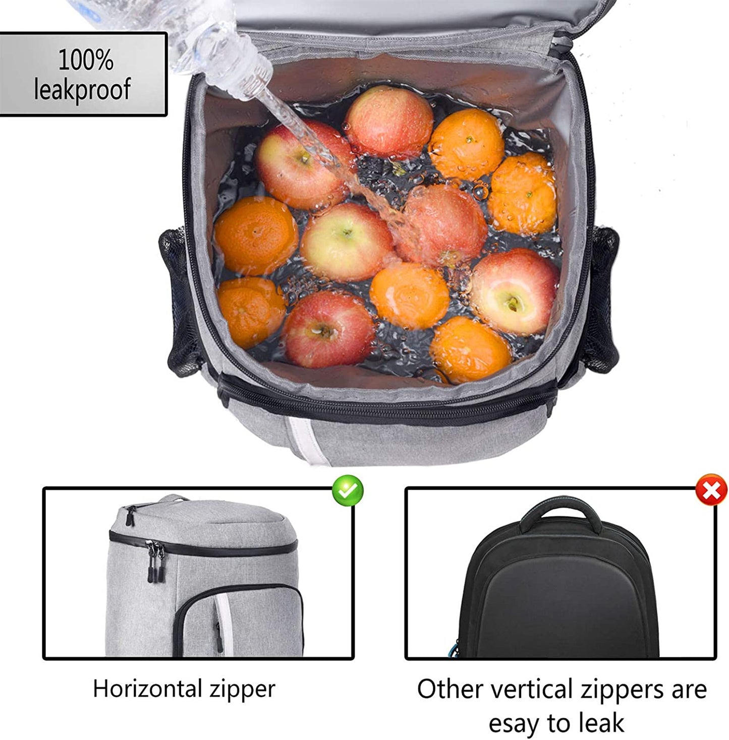 Leakproof Insulated Backpack Cooler – Waterproof, Lightweight, Holds 30 Cans