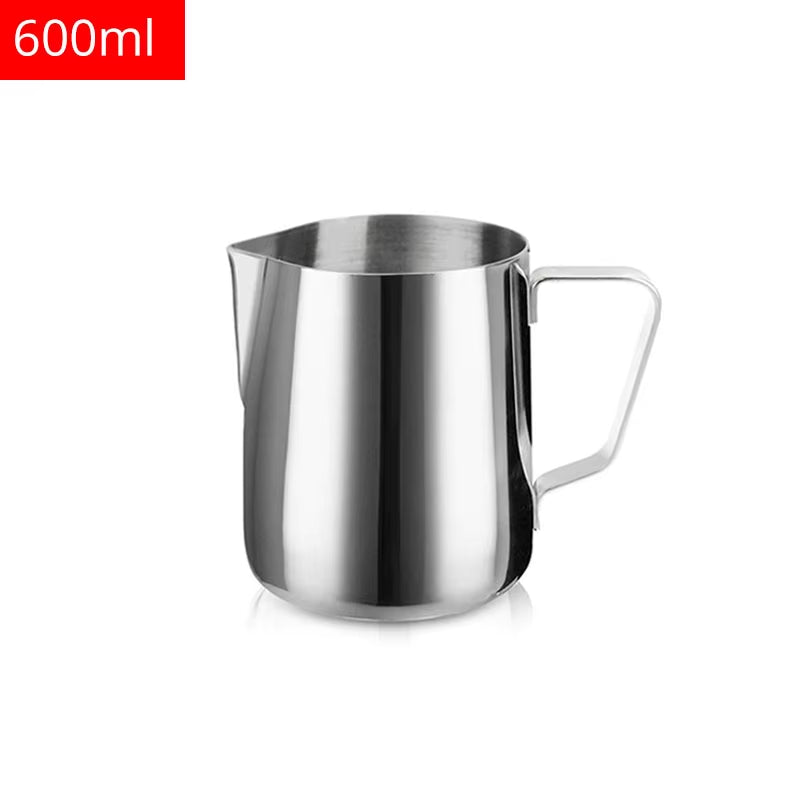 Milk Creamer Frothing Pitcher Stainless Steel, 350/600/1000/1500Ml Coffee Cup Jug Latte Espresso Cappuccino Milk Cup Barista