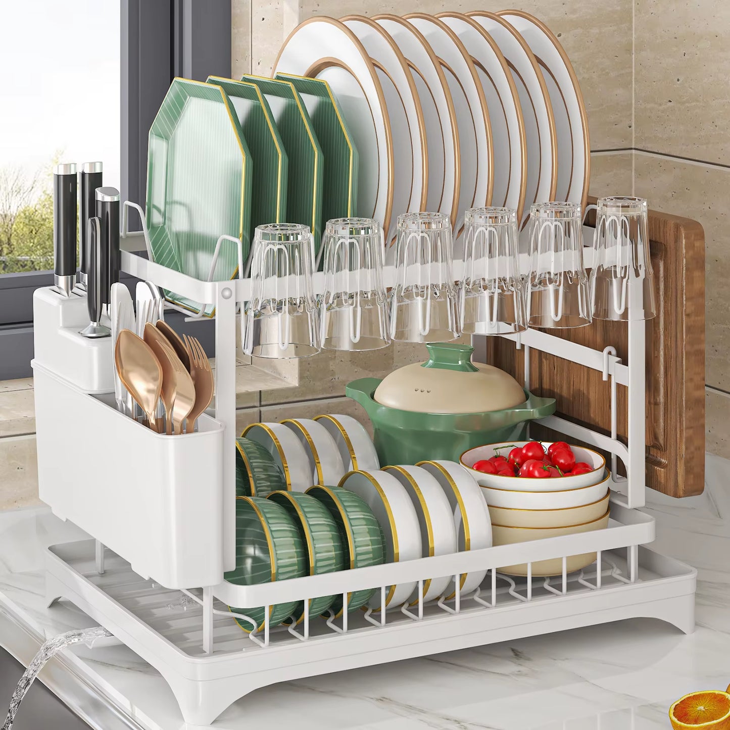 2 Tier Dish Drying Rack