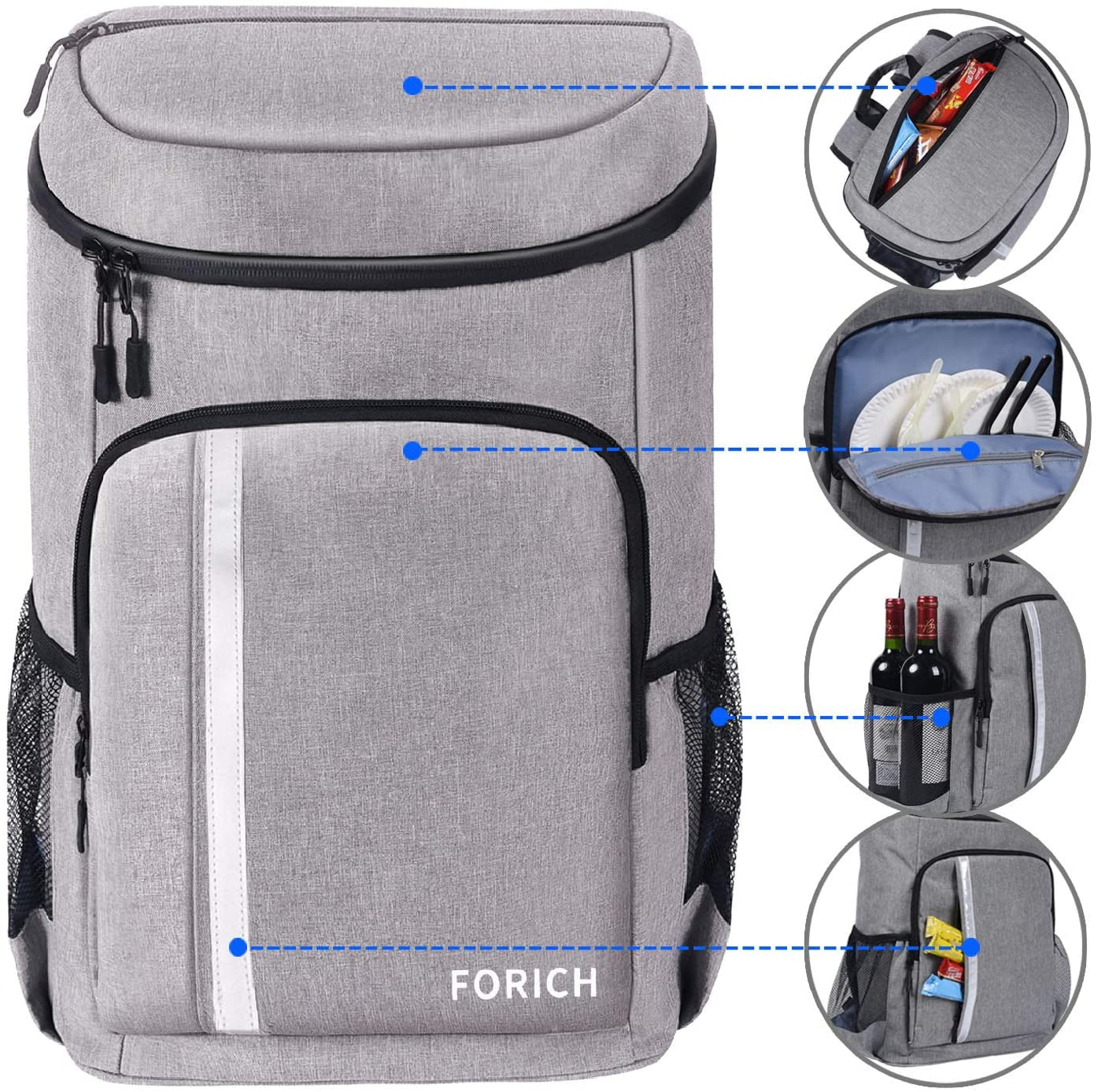 Leakproof Insulated Backpack Cooler – Waterproof, Lightweight, Holds 30 Cans