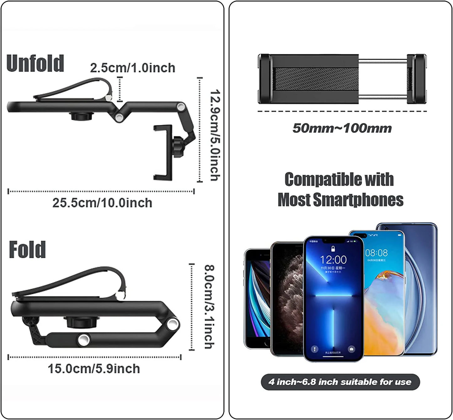 Sun Visor Phone Mount – 360° Adjustable Car Holder for All Smartphones