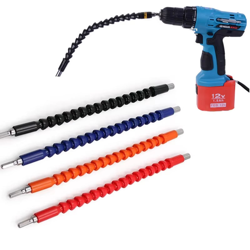 Flexible Drill Bit Extension – 360° Rotating Shaft, Hex Screwdriver Adapter, Compatible with Electric Drills (1PC)
