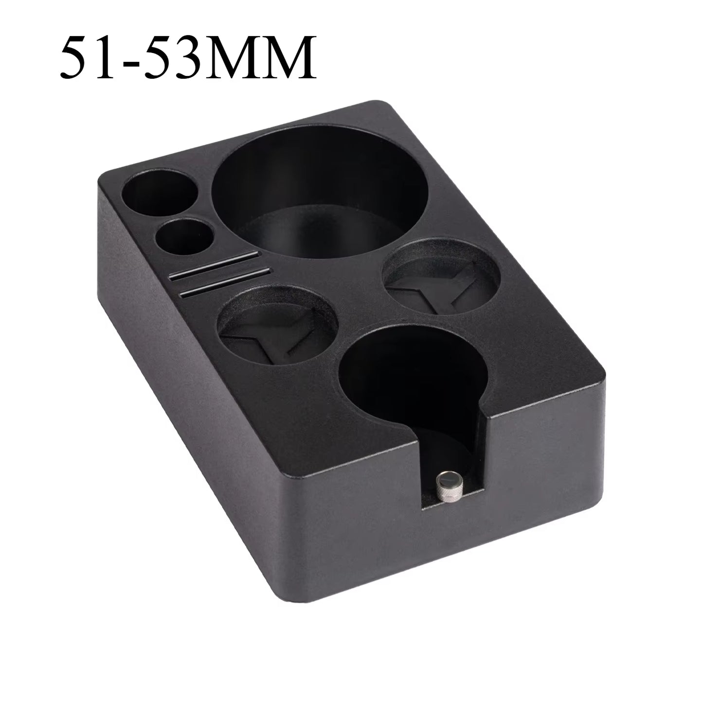 Coffee Tamper Station Coffee Tamper Holder Base Espresso Tamper Station with Knock Box Adjustable Height Coffee Bar Accessories