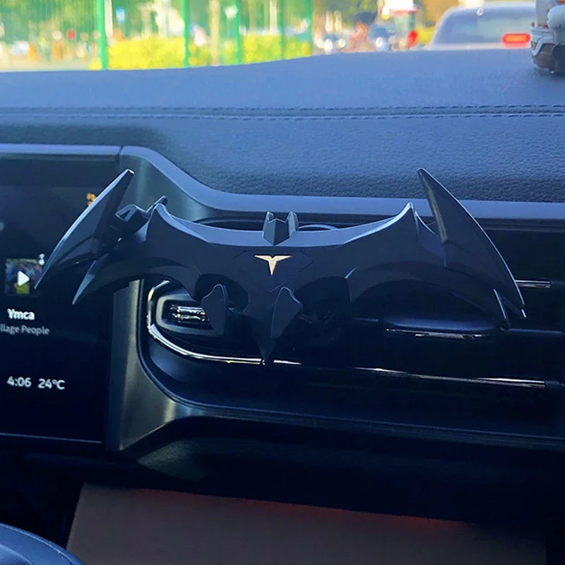Bat-Shaped Car Phone Mount with Gravity Lock for 4"-6.5" Devices