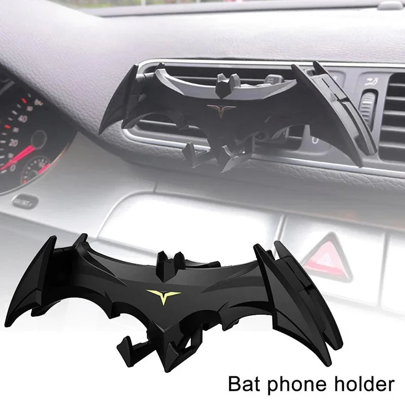 Bat-Shaped Car Phone Mount with Gravity Lock for 4"-6.5" Devices