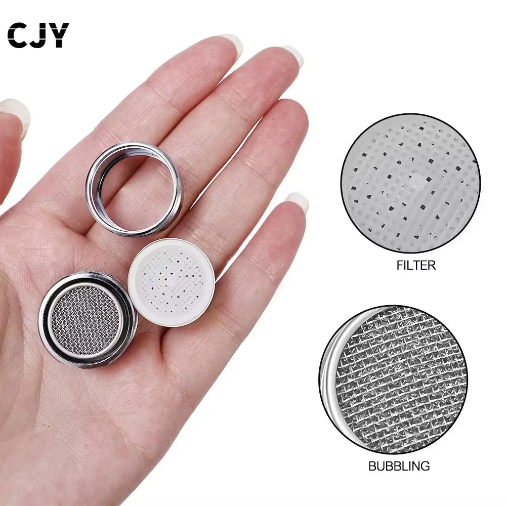 3PCS Brass Water Saving Faucet Tap Aerator M24 Thread Bathroom Faucet Bubbler Stainless Steel Replaceable Filter Mixed Nozzle