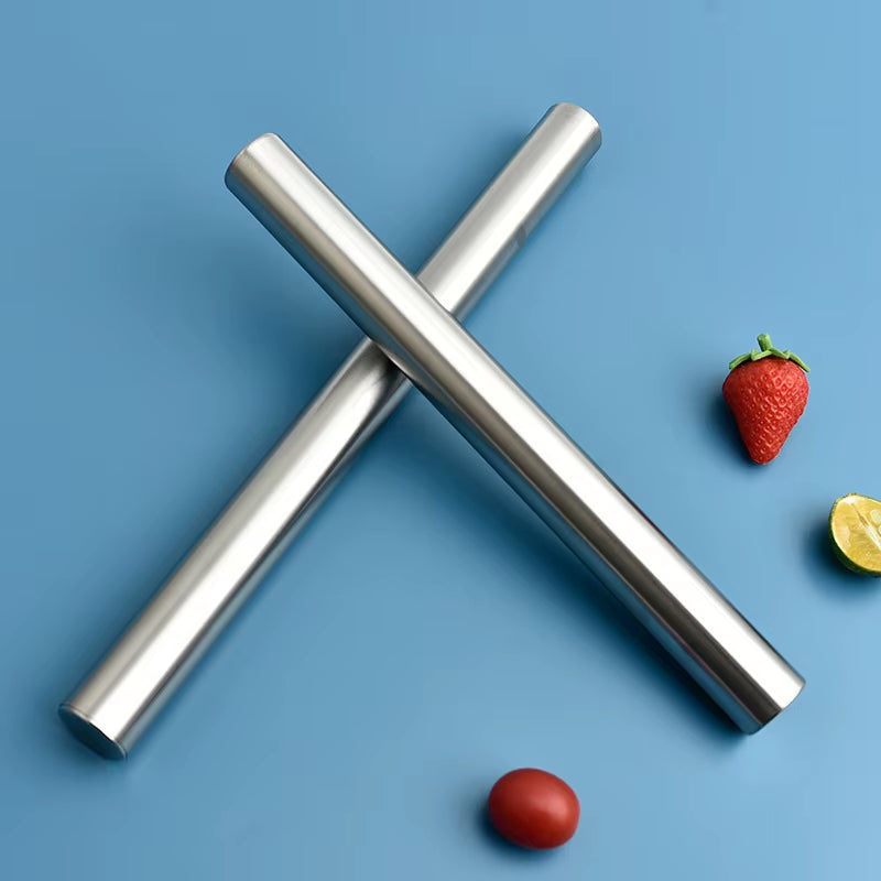 20/25/30Cm Stainless Steel Non-Stick Rolling Roller Dough Bake Pizza Pastry Embossed Roller Surface Rolling Pin Kitchen Utensils