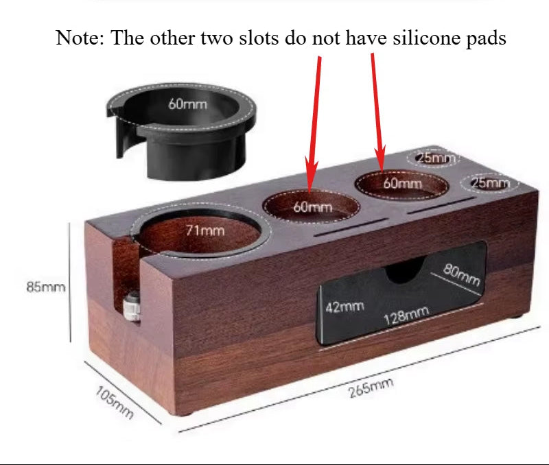 Walnut Espresso Tamper Station (58 mm)