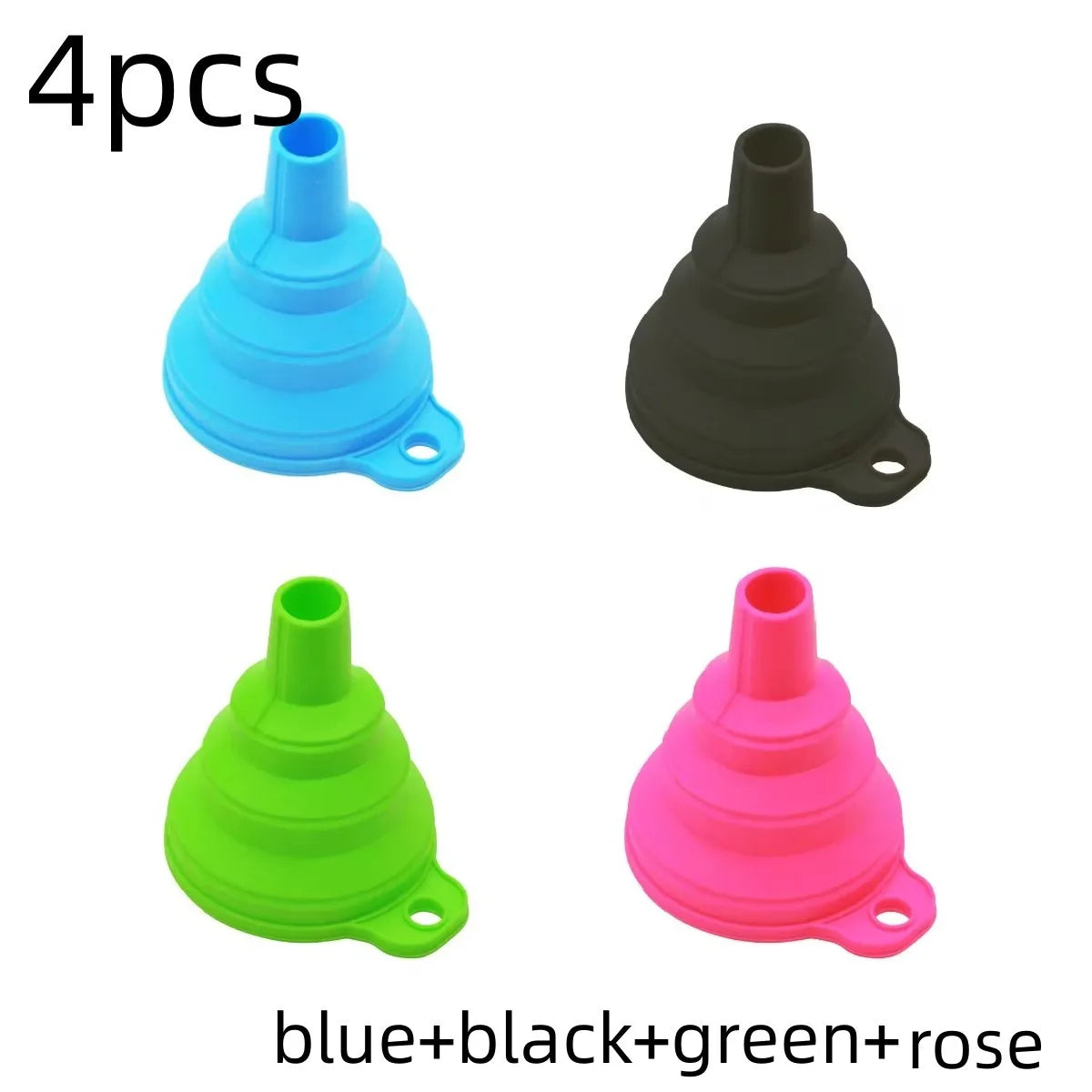 Mini Foldable Funnel Silicone Collapsible Portable Funnels for Fuel Hopper Beer Oil Kitchen Accessories Tools Items