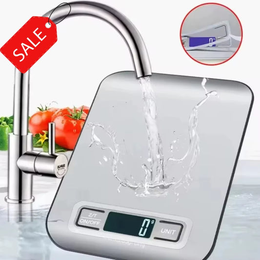 Home Kitchen Digital Scale with LED Display, 10Kg/1G, Stainless Steel Panel Electronic Scale, Jewelry Snack Weighing Baking Tool