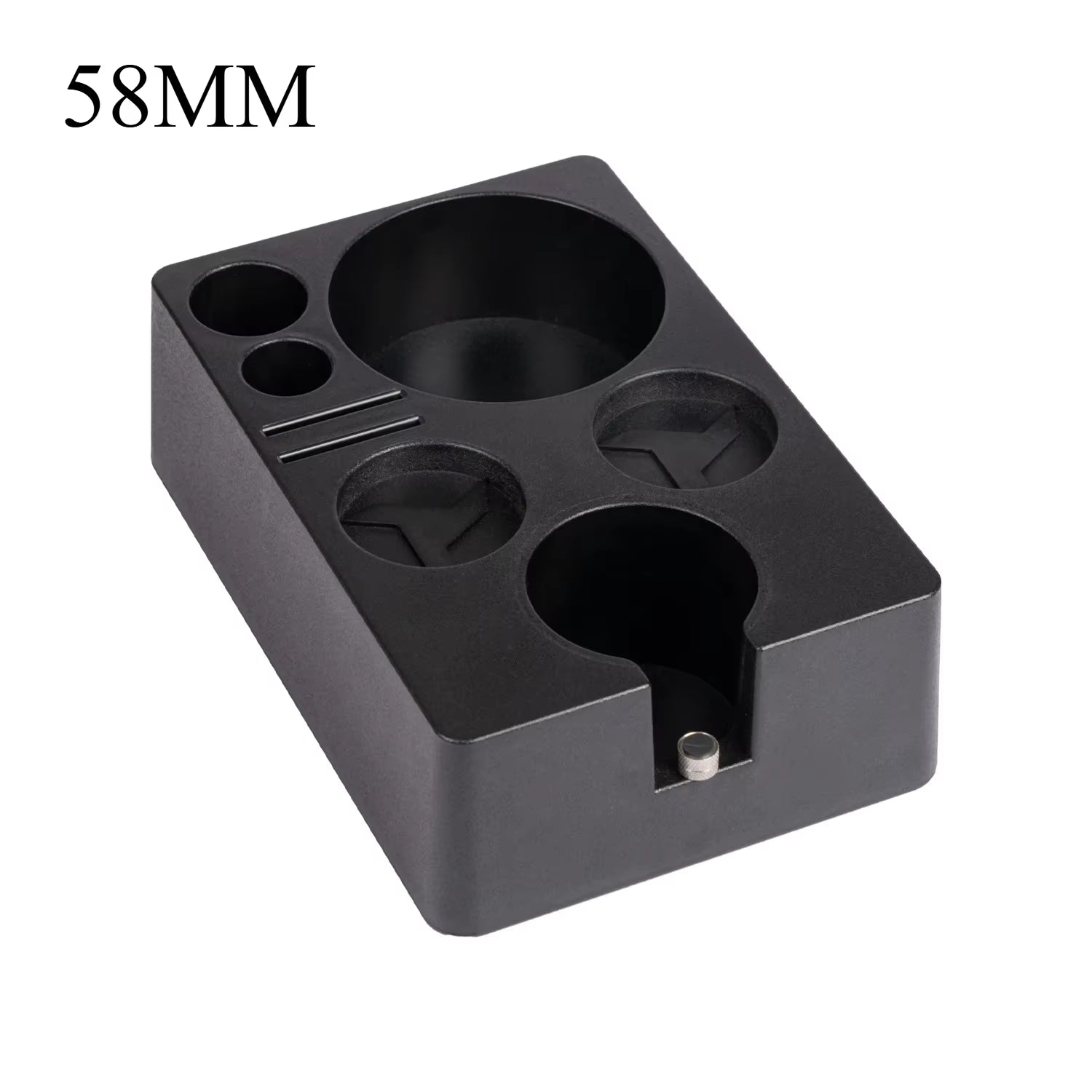 Coffee Tamper Station Coffee Tamper Holder Base Espresso Tamper Station with Knock Box Adjustable Height Coffee Bar Accessories