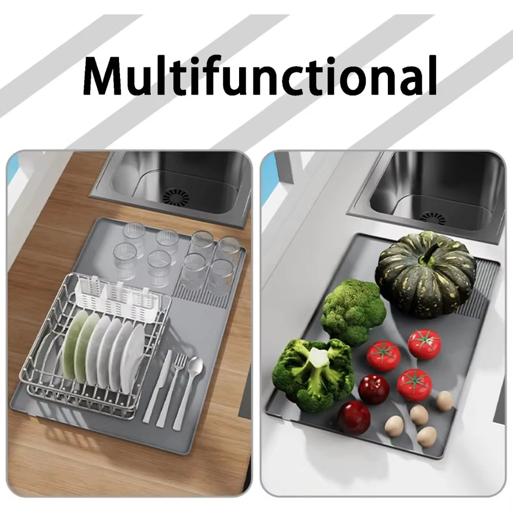 3-In-1 Silicone Coffee Mat Multi-Functional Non-Slip Bar Mat for Countertops for Mess-Free Coffee Station Setup Essential Coffee