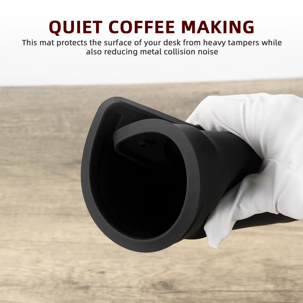 Espresso Tamping Mat Tamping Station Silicone Coffee Tamper Mat Espresso Tamper Station for Baristas Non-Slip Silicone