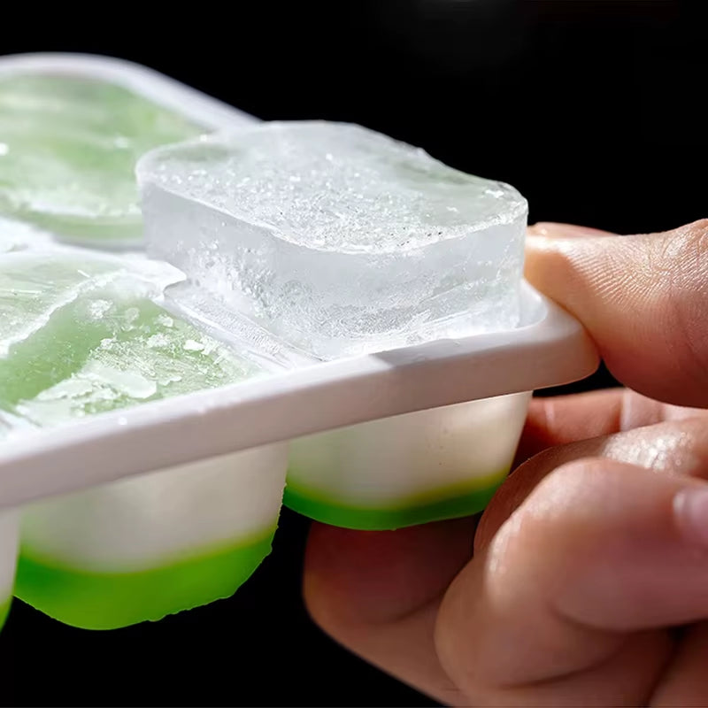Ice Cube Tray Mold with Lid Silicone Square 14 Cube Easy Release Ice Cube Molds Summer Kitchen Bar DIY Iced Cocktail Freeze Tool