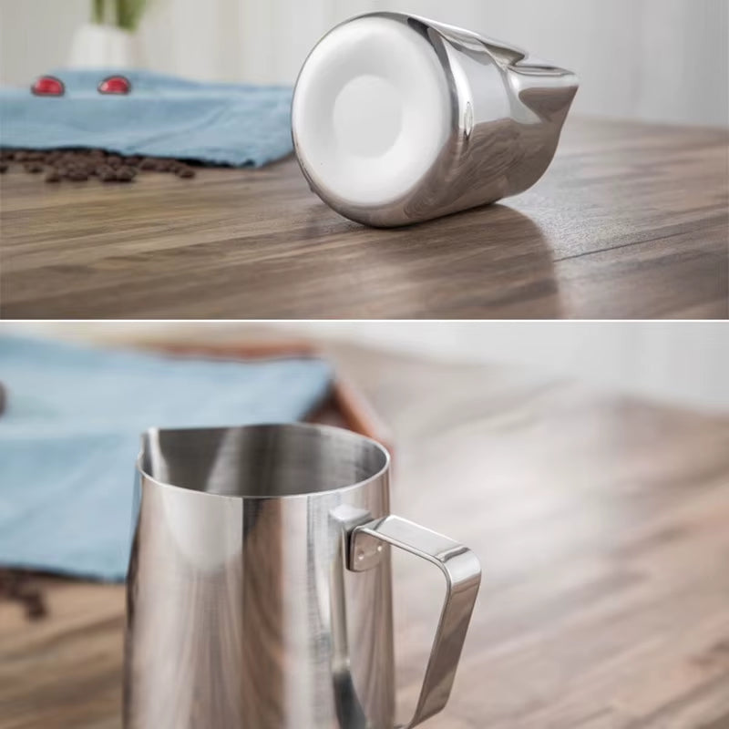 Milk Creamer Frothing Pitcher Stainless Steel, 350/600/1000/1500Ml Coffee Cup Jug Latte Espresso Cappuccino Milk Cup Barista
