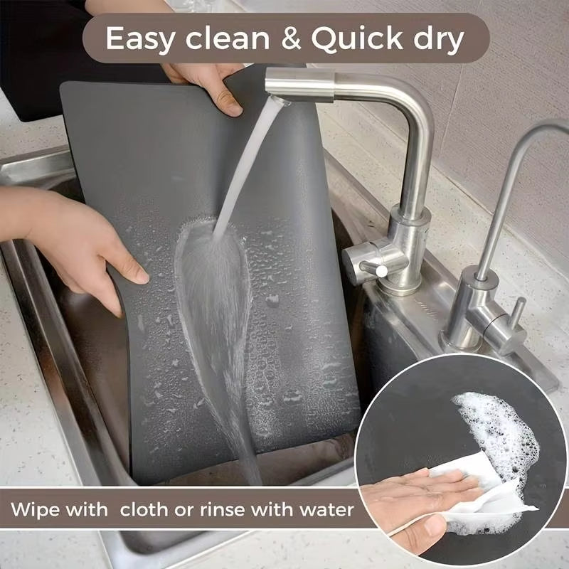 1Pc Coffee Mat Coffee Bar Accessories Absorbent Dish Drying Mat for Kitchen Counter Microfiber Fit under Coffee Machine Coffee