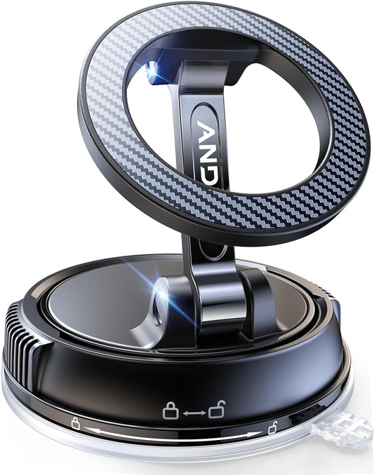 MagSafe Car Phone Holder – Ultra-Strong Magnetic Suction & 360° Adjustable Mount