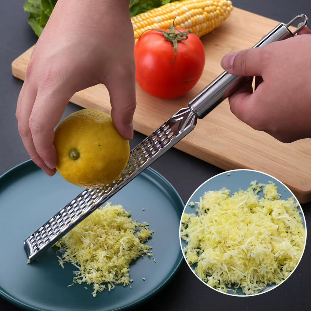 Kitchen Grater Lemon Citrus Fruit Peeler Ginger Garlic Long Chocolate Grater Cheese Spices Stainless Steel Grater Kitchen