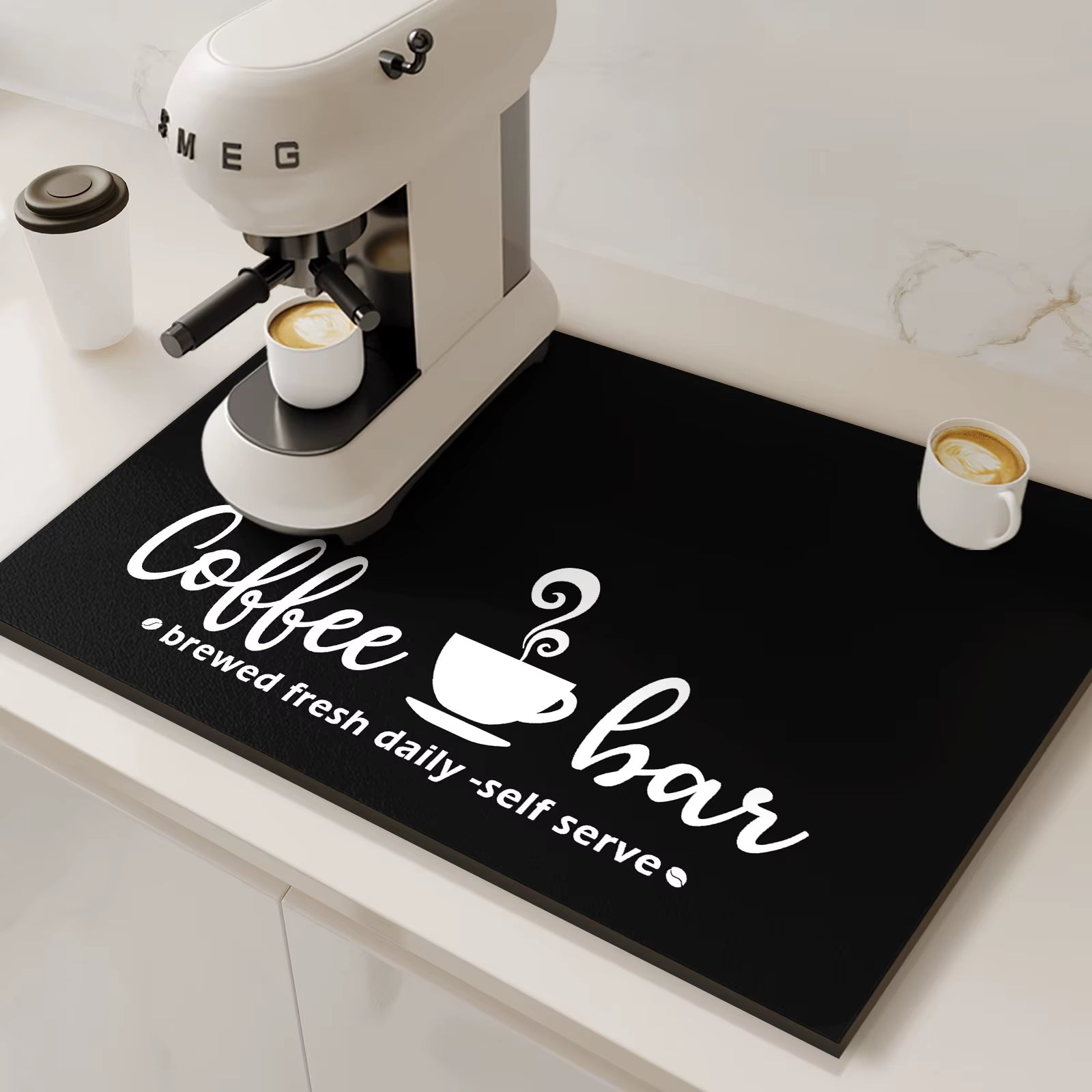 Coffee Machine Mat Absorbent Waterproof Dish Drying Mats for Kitchen Drain Pad Tableware Non-Slip Draining Placemat