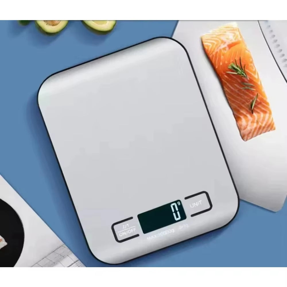 Home Kitchen Digital Scale with LED Display, 10Kg/1G, Stainless Steel Panel Electronic Scale, Jewelry Snack Weighing Baking Tool