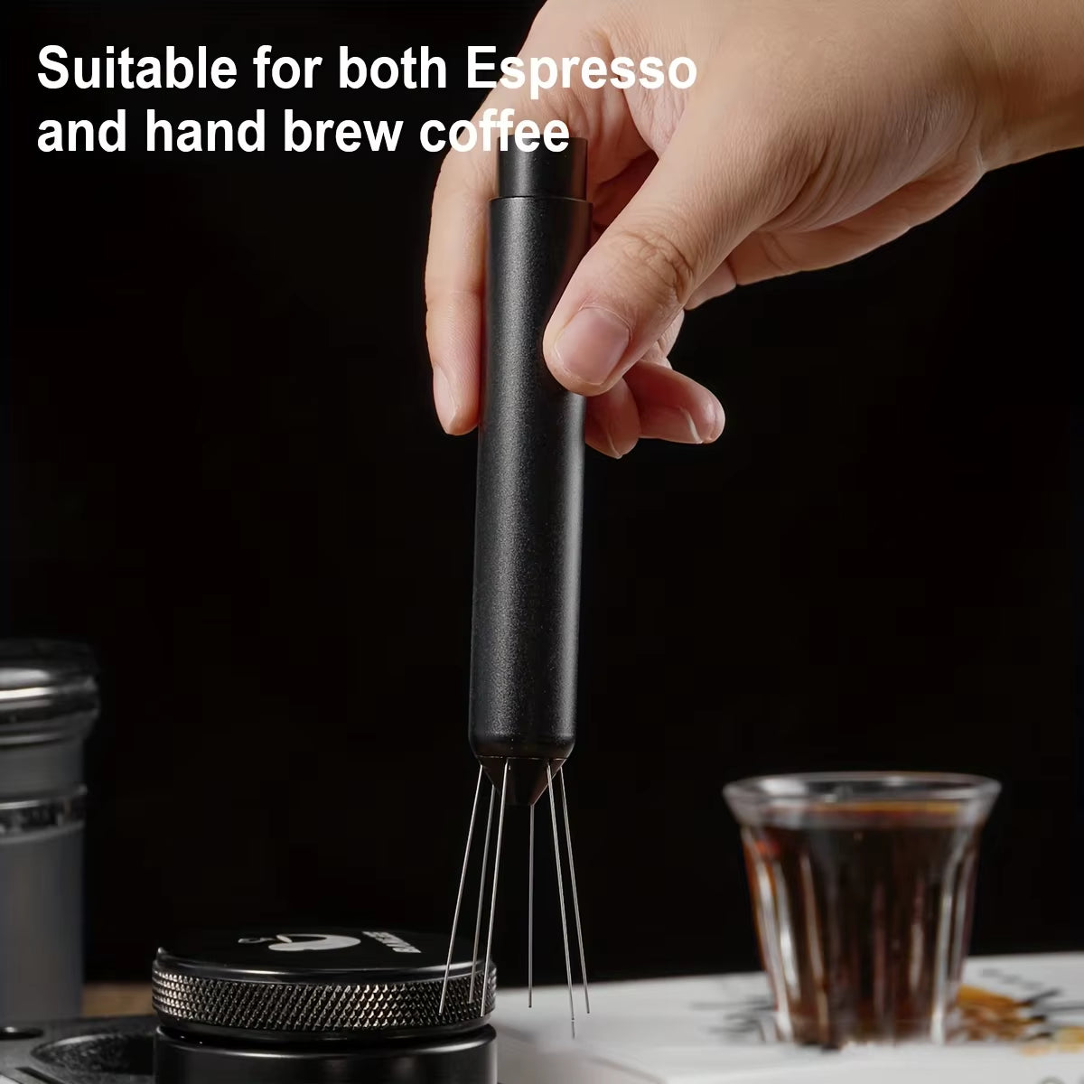 WDT Espresso Distribution Tool, Stirrer Tool for Barista-Grade Precision Brewing, Tamper with Retractable Stainless Steel Needle