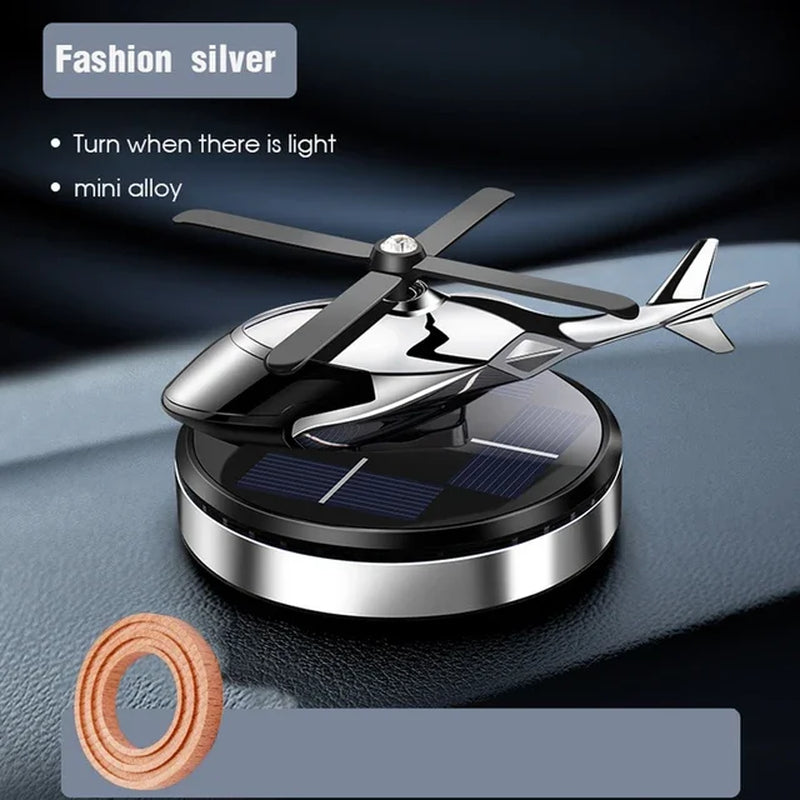 Car Air Freshener Solar Helicopter