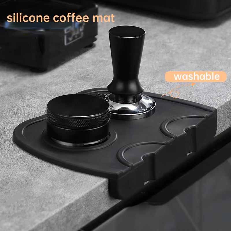 High Quality Espresso Coffee Tamper Mat Silicon Rubber Corner Mat(No Coffee Stamper) Slip-Resistant Pad Tool