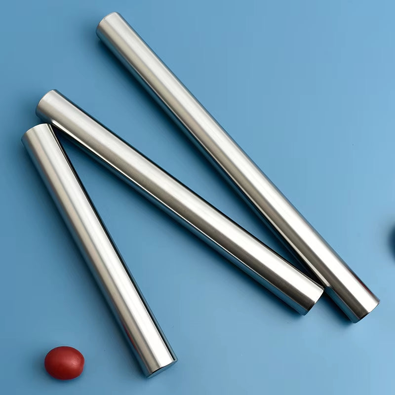 20/25/30Cm Stainless Steel Non-Stick Rolling Roller Dough Bake Pizza Pastry Embossed Roller Surface Rolling Pin Kitchen Utensils