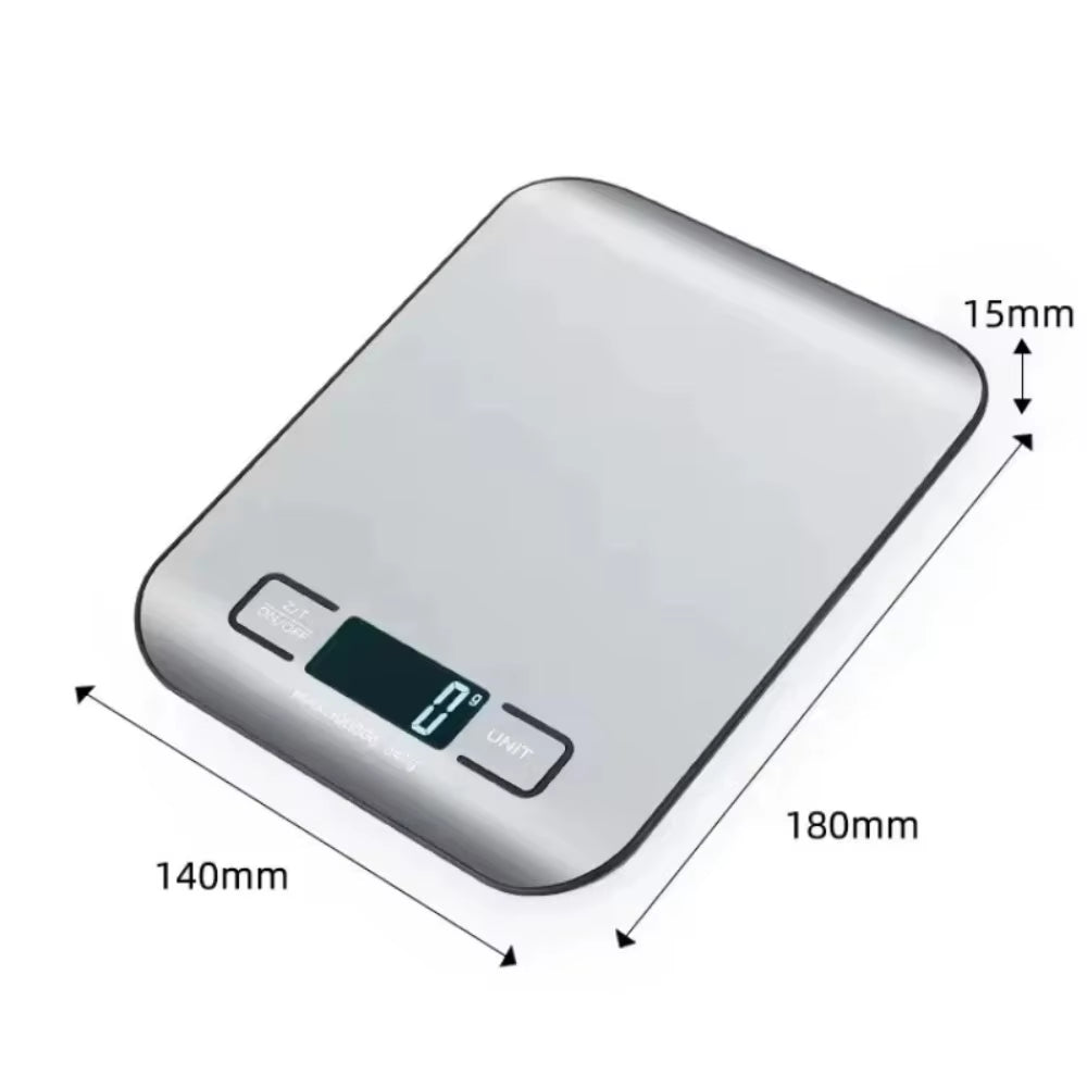 Home Kitchen Digital Scale with LED Display, 10Kg/1G, Stainless Steel Panel Electronic Scale, Jewelry Snack Weighing Baking Tool