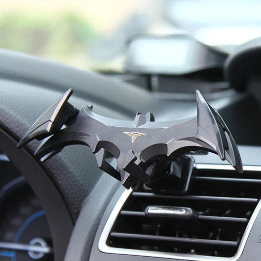 Bat-Shaped Car Phone Mount with Gravity Lock for 4"-6.5" Devices
