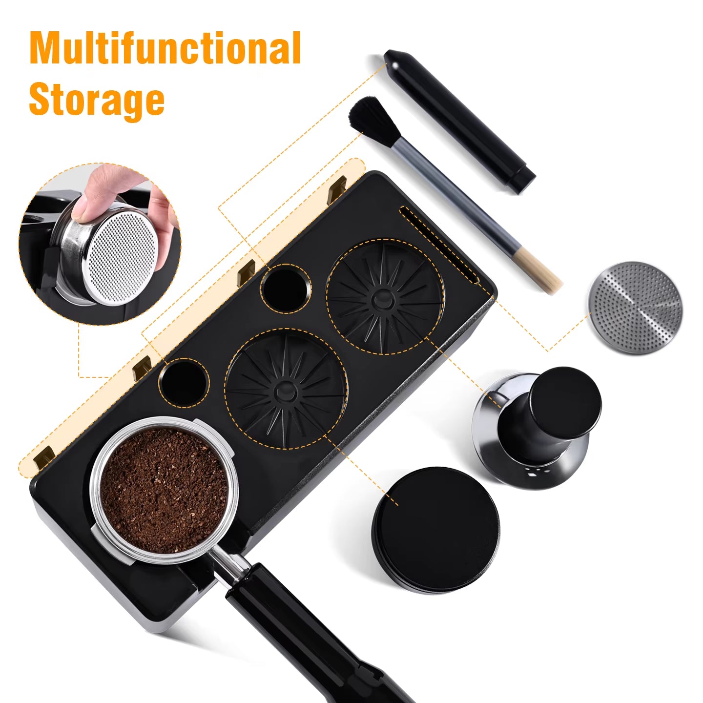 51Mm 54Mm 58Mm Coffee Portafialter Holder Tamping Station Organizer Stand Support Base Espresso Accessories Barista Tools