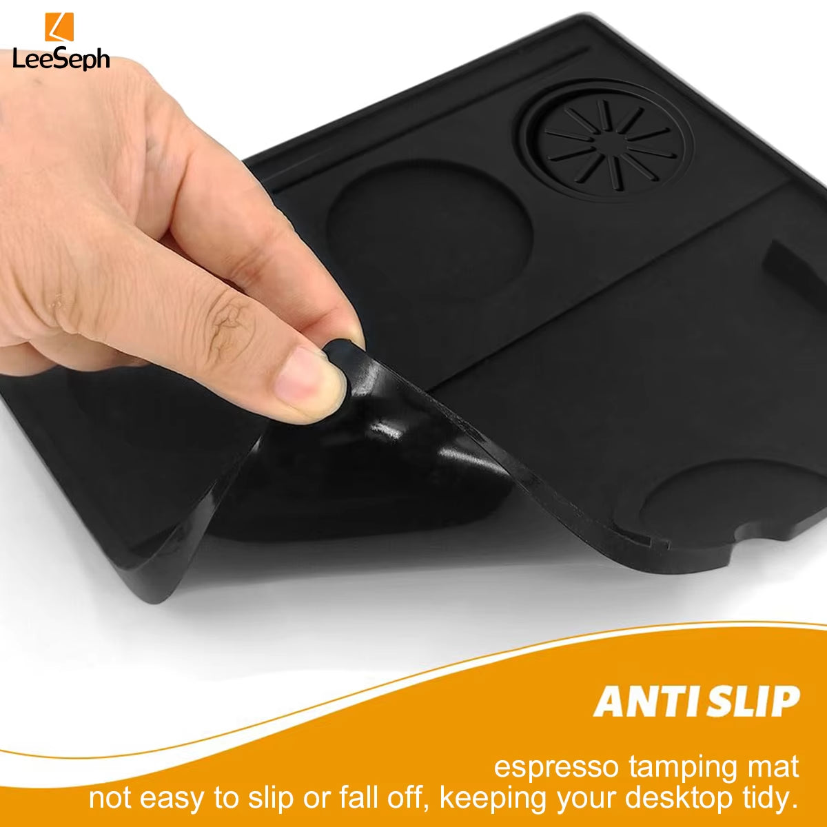 Espresso Tamping Mat, Silicone Non Slip Holder Pad Coffee Press Cushion Tool, Coffee Accessory Tamp Station Mat for Home, Cafe