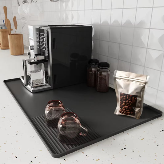3-In-1 Silicone Coffee Mat Multi-Functional Non-Slip Bar Mat for Countertops for Mess-Free Coffee Station Setup Essential Coffee