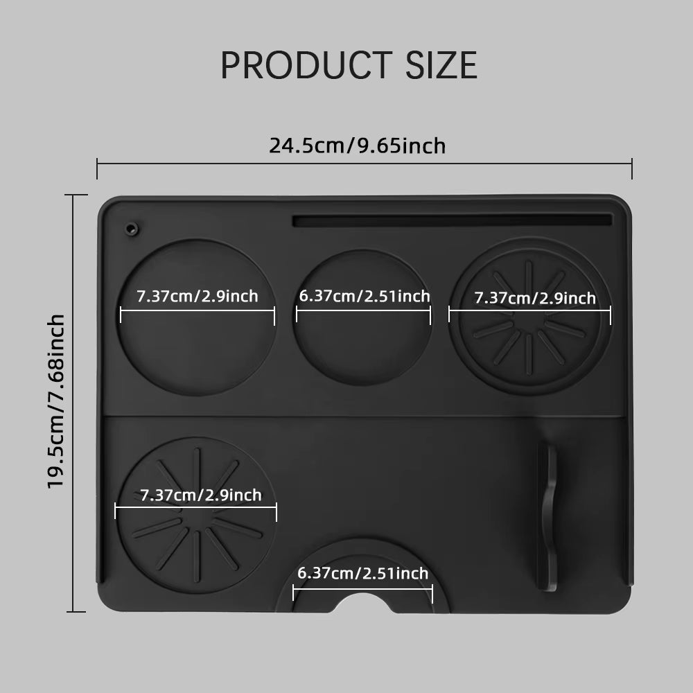 Espresso Tamping Mat Tamping Station Silicone Coffee Tamper Mat Espresso Tamper Station for Baristas Non-Slip Silicone