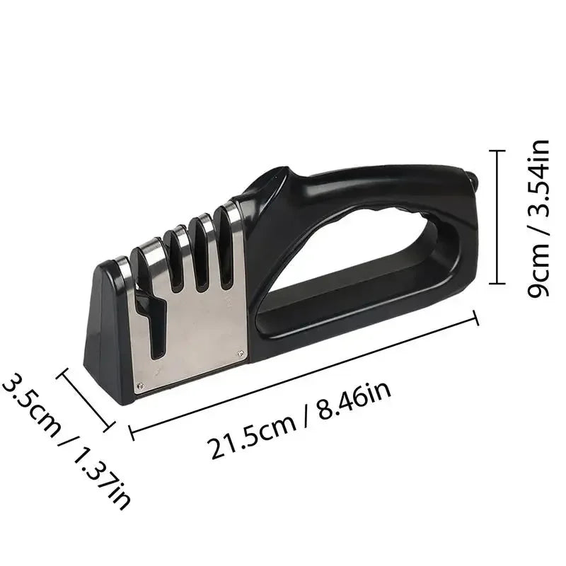 Kitchen 4 Segment Knife Sharpener Multifunctional Portable Non-Slip Base Knife Sharpener Household Kitchen Gadgets Accessories