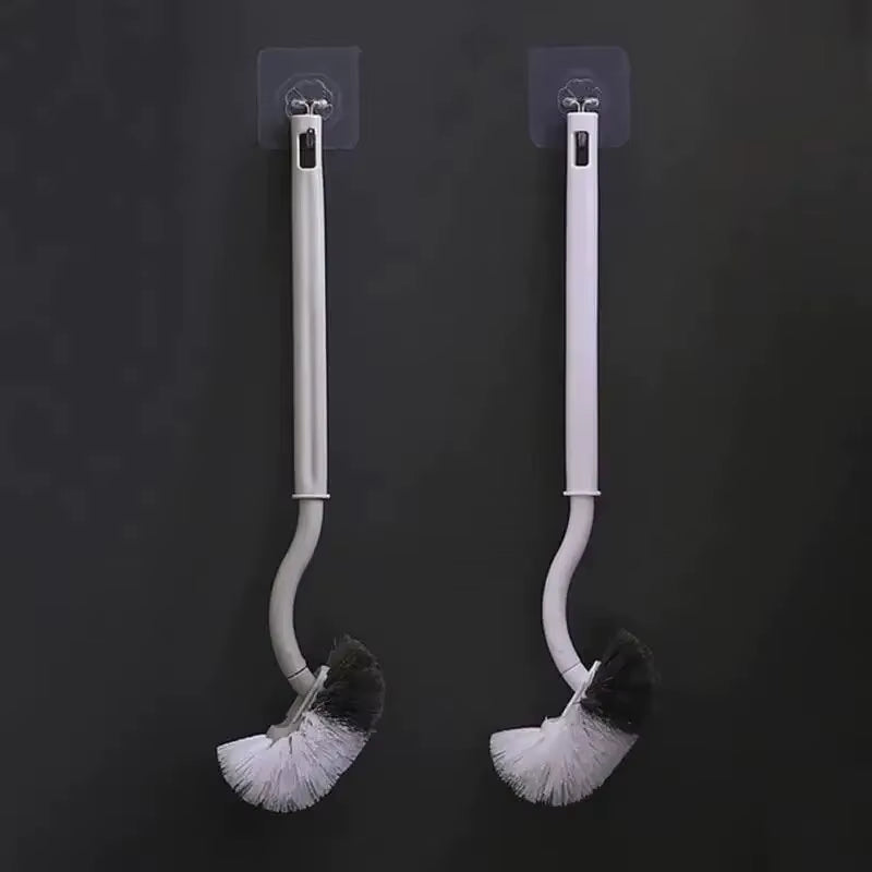 Household Toilet Long Handle Toilet Brush; Toilet Brush; Cleaning Wall-Mounted Toilet; No Dead Corner Cleaning Toilet