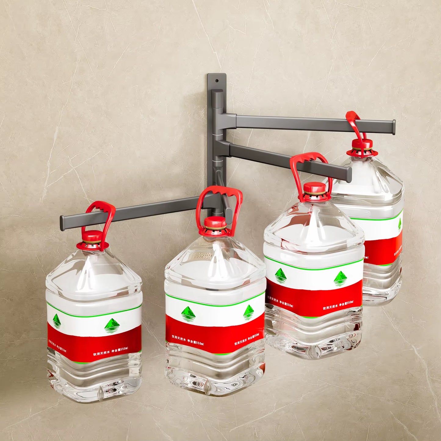 Bathroom Towel Rack Rotatable Towel Holder Space Aluminum 2/3/4/5-Bar Towel Hanger Kitchen Shelf Paper Hanging Wall Mounted