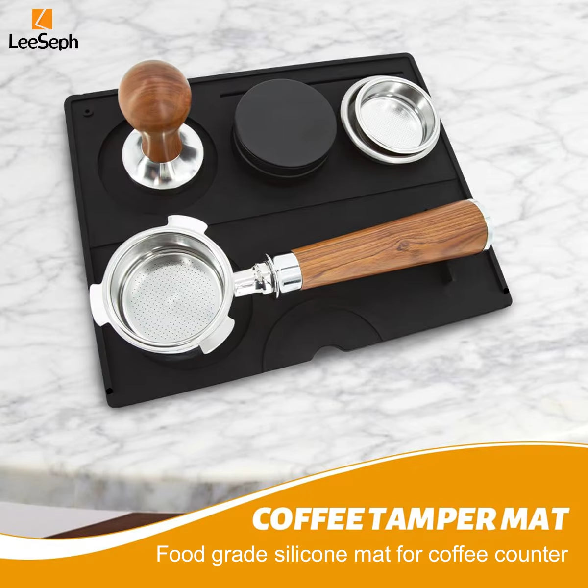 Espresso Tamping Mat, Silicone Non Slip Holder Pad Coffee Press Cushion Tool, Coffee Accessory Tamp Station Mat for Home, Cafe