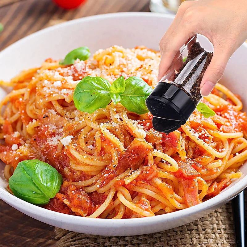 Clear Plastic Spice Jar with Shaker Lids Kitchen Seasoning Containers for Kitchen Storing Spice Powders JT198