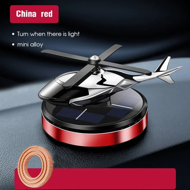 Car Air Freshener Solar Helicopter