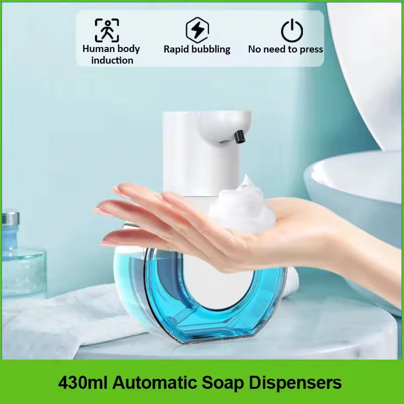 420ML Countertop or Wall-Mounted 4-Levels Adjustable Foam/Gels Electric Automatic Smart Sensor Soap Dispenser for Hotel School