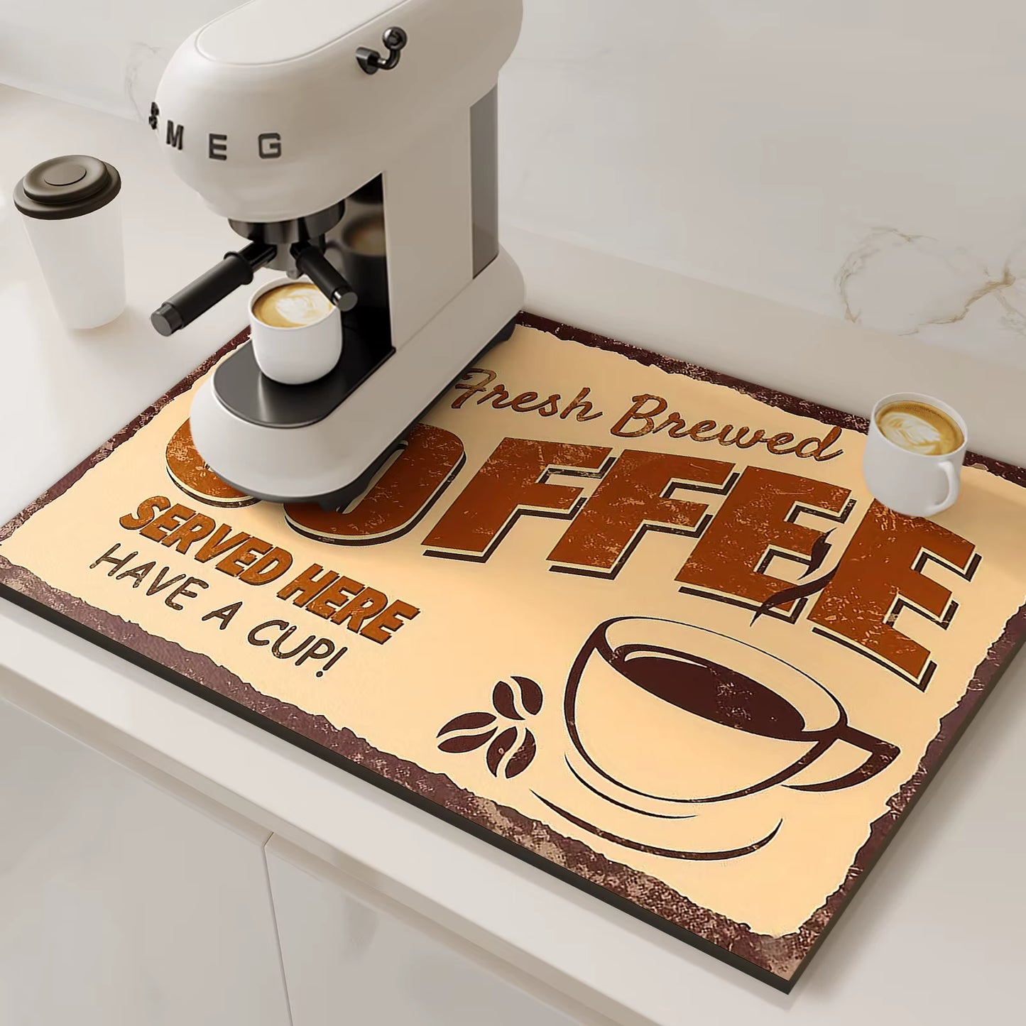 Coffee Machine Mat Absorbent Waterproof Dish Drying Mats for Kitchen Drain Pad Tableware Non-Slip Draining Placemat