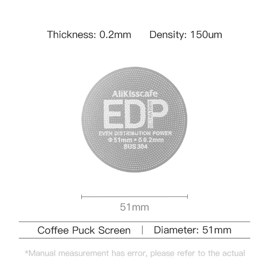 Coffee Puck Screen 0.2Mm Espresso Filter 51Mm 53.5Mm 58.5Mm for Delonghi Breville Portafilter Accessory Barista Tool